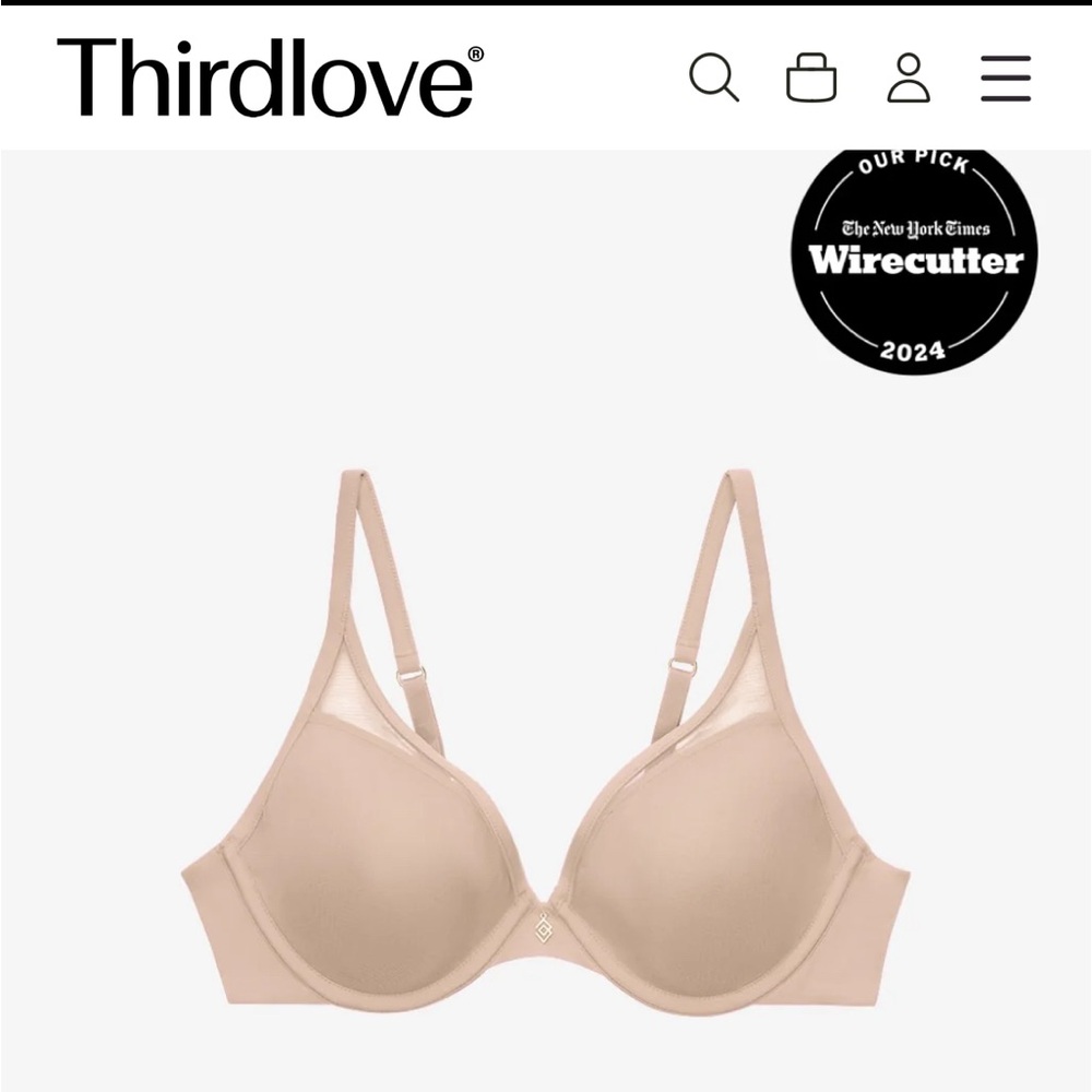 NWT! ThirdLove Classic Uplift Plunge Bra